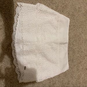 Hollister white skirt
